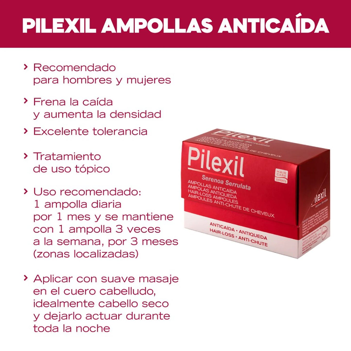 Pilexil Anti-caída 5ml - 15 Ampollas