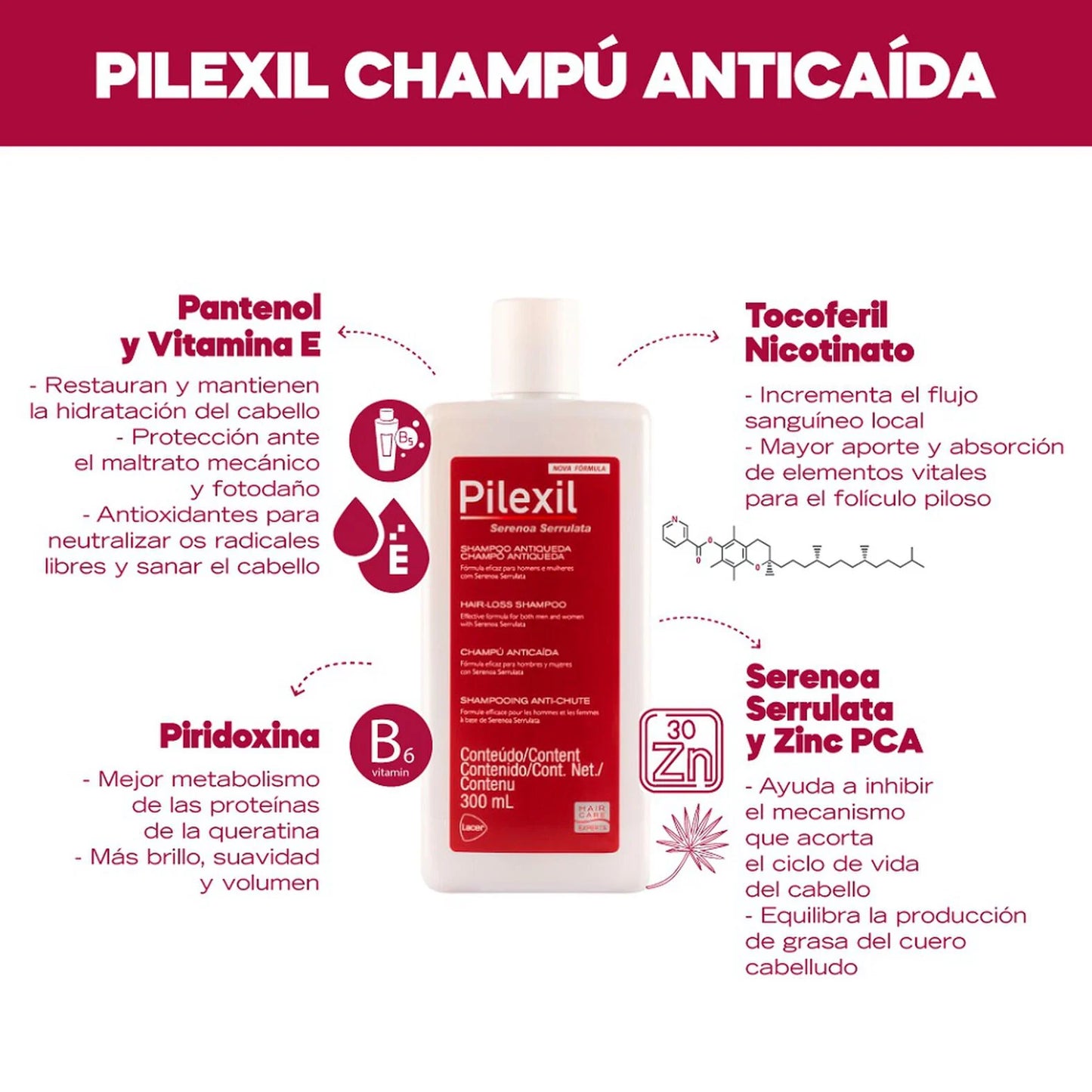 Pilexil Shampoo Anticaida 300 Ml