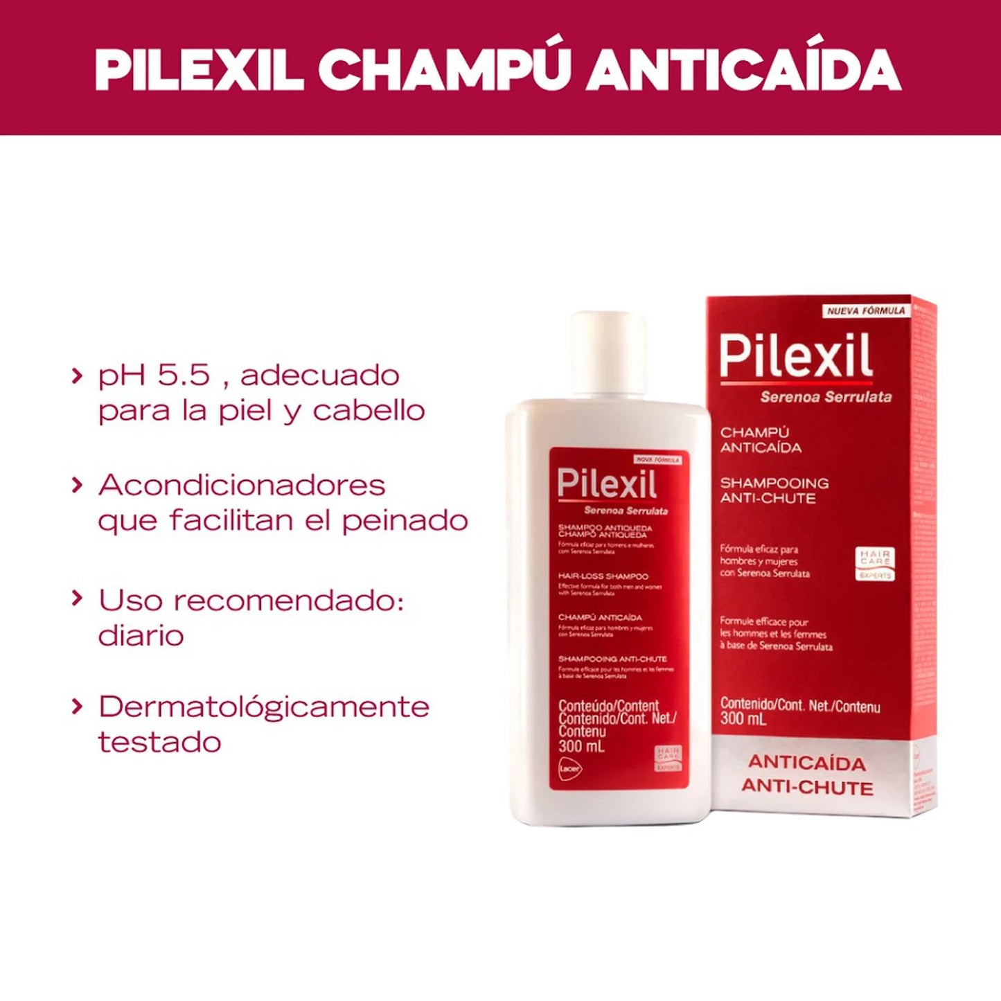 Pilexil Shampoo Anticaida 300 Ml
